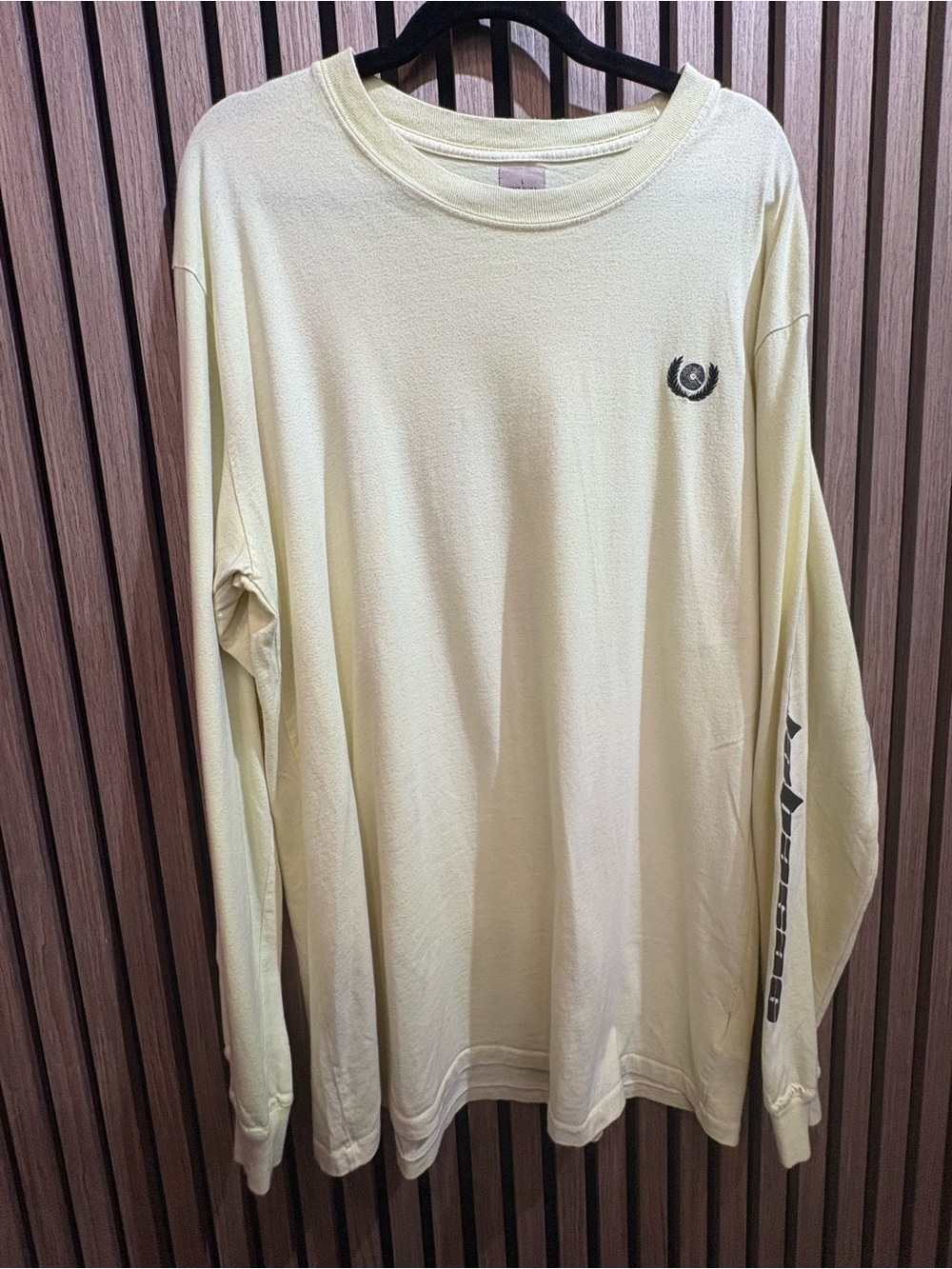 Obey Pale Yellow Long Sleeve Logo Tee